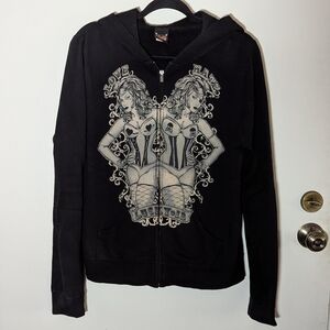 Lucky 13 Zip Hoodie Conjoined Twins X Large